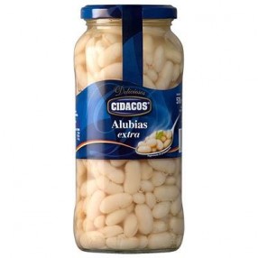 CIDACOS Alubia blanca cocida frasco 570 grs